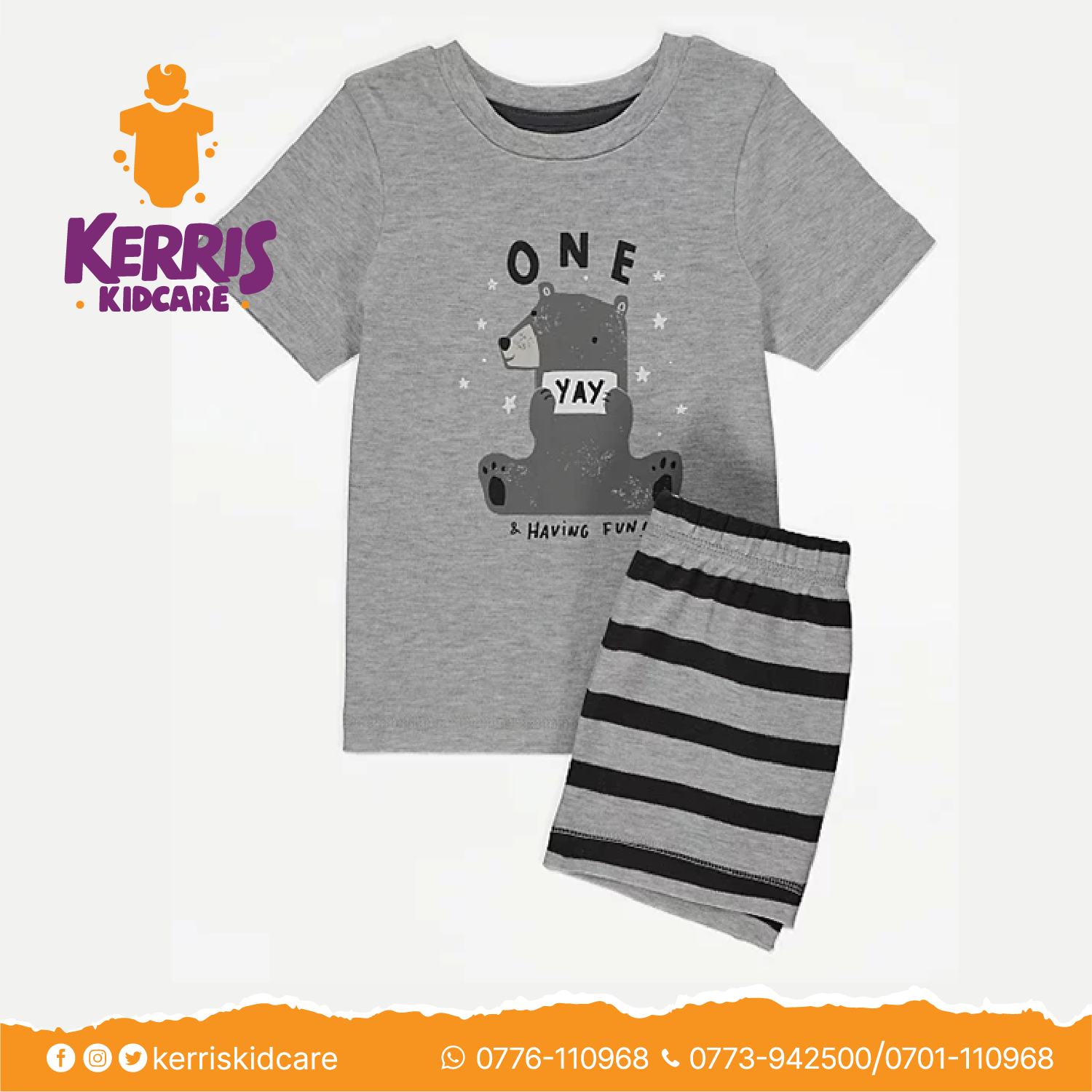 Grey Birthday Short Pyjamas